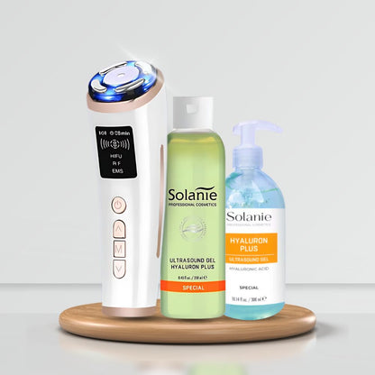 4 az 1-ben Hifu rádiófrekvenciás gép + 2x Hialuron Plus Ultrahang gél